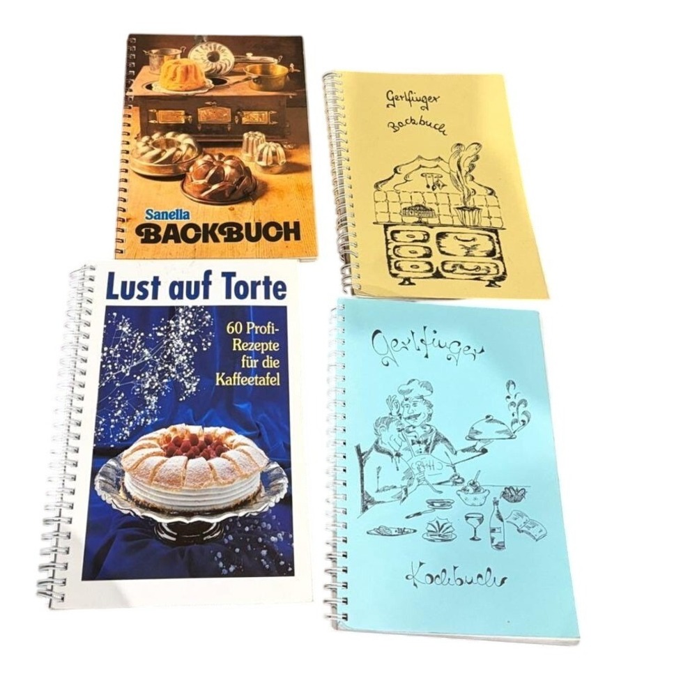 Sanella Backbuch Lust auf Torte Vintage German Cookbook Set Multi Spiral 1990s